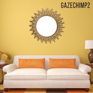 Espejo Redondo De pared Para colgar en la pared armazón dorado decoración Grande Para dormitorio/Sala De Estar/Hotel (1)