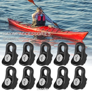 10 piezas de nylon profesional ligero al aire libre portátil con tornillos negro cubierta aparejo kayak ojales (4)