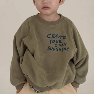 niño de invierno suelto casual chaqueta niños y niñas bebé impresión letras de manga larga suéter de lana