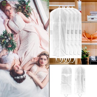 Blanco 72\" transpirable largo damas de honor cubierta vestido de novia cubierta de viaje bolsa de ropa 100% nuevo y de alta calidad (1)