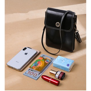 Crossbody bolsos de teléfono para las mujeres pequeño cuero teléfono móvil monedero cartera