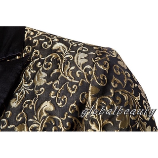 Traje elegante de lujo Casual Paisley Blazer Urbane Smart Coat para hombre (6)