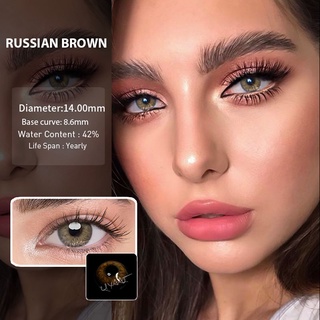 UYAAI lentes de contacto naturales lentes de contacto de Color para ojos 2pcs (1 par) uso anual serie rusa marrón ruso
