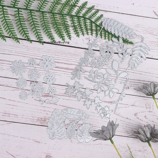 [wonderfulbuying] Troqueles de corte de hojas 3D esténcils flor rama de corte troquelado Floret troqueles corte caliente