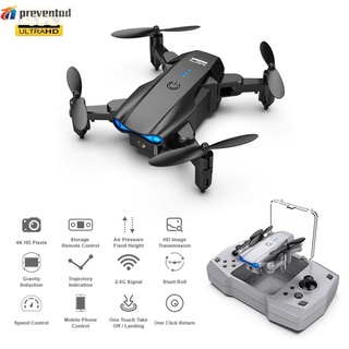 PREVENTAD KY906 Kids Gift Pocket Drone Altitude Hold WiFi FPV 4K Dual Camera Mini Foldable One-Key Return Helicopter Toy RC Quadcopter/Multicolor