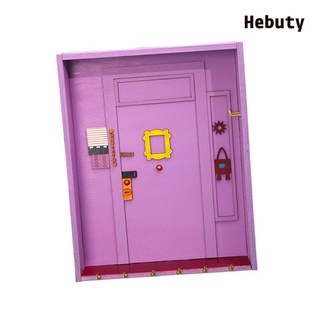 [Home & Living] soporte de llave de puerta púrpura ganchos estante montaje en pared decoración percha caja de entrada