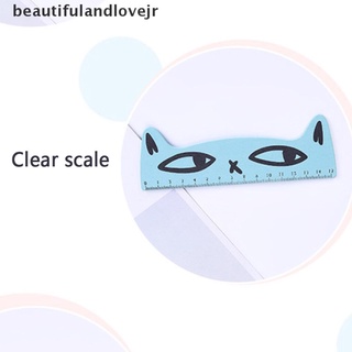 [hermoso y amor] 15 cm lindo gato de dibujos animados de madera paralela regla recta papelería para pintar offic