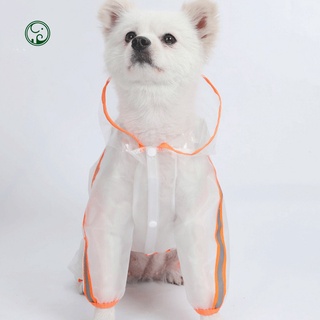Venta caliente| chubasquero con capucha transparente con capucha transparente para cachorro/gato/perro impermeable de cuatro patas (5)