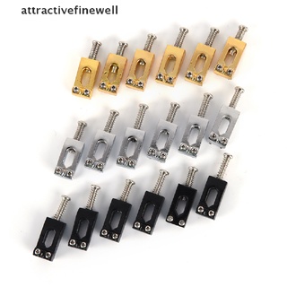 [attractivefinewell] 6 unidades de sillín de trémolo de puente de rodillo para tele guitarra eléctrica oro/plata/negro