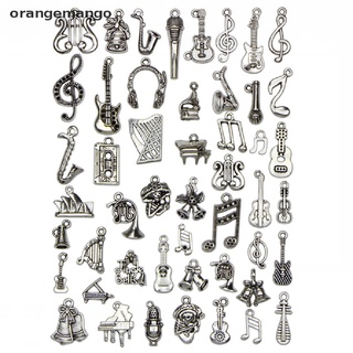 Orangemango Mix Charms 50 Unids/Lote Vintage Plata Instrumentos Colgante DIY Joyería CO