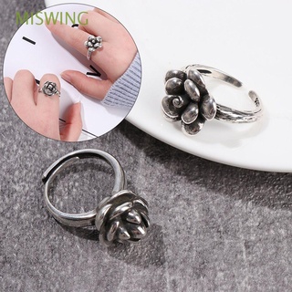 Miswing accesorios de fiesta Punk Vintage Flor simple Flor Simples anillos de plata anillos Para mujer