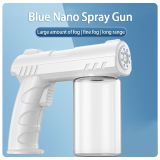 2021 nuevo 280ml inalámbrico nano azul luz vapor spray desinfección pulverizador pistola de carga usb tebers