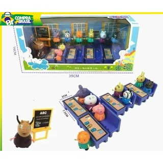 Peppa Pig's Classroom juguetes maestro y estudiantes juguetes Peppa pig casa de juguetes Buddy 9.9 flash