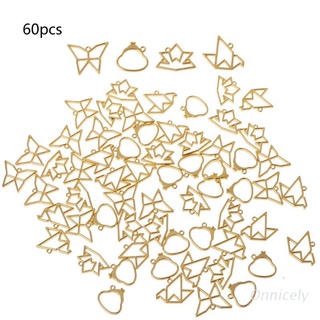 ONN 60Pcs Origami arte Metal UV marcos en blanco de papel grúa colgante de resina joyería (1)