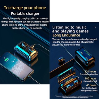 Audífonos inalámbricos F9-5 pantalla táctil Led Tws 5.0 Bluetooth estéreo impermeables Earphones para juegos con micrófono (2)