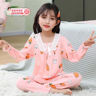 Primavera y otoño pijamas de los niños mujer de manga larga aire acondicionado servicio QpVC (5)