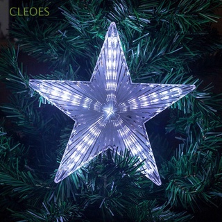 Cleoes Home Top cinco puntos estrella año nuevo lámpara adorno árbol de navidad brillante fiesta cálido blanco Multicolor LED decoración de navidad luz de noche/Multicolor