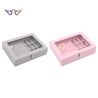 nuevo diseño de franela joyero caja de joyería princesa caja de almacenamiento cosmético altamente recomendar, gris
