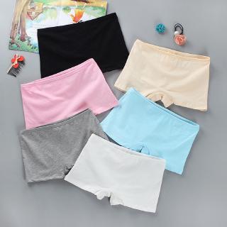 Bragas suaves para niña/ropa interior antipeeping/pantaletas elásticas de Color sólido para niños