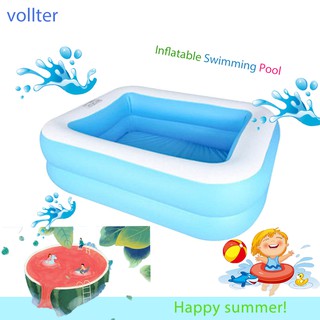 VOLLTER - piscina inflable rectangular engrosada para niños, bañera al aire libre, piscina infantil, piscina infantil (aplastado)