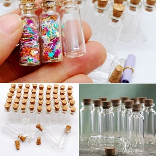 10pcs pequeños frascos de vidrio mason tarro mensaje viales barato envío tapón botella de corcho mini p4x4 (2)