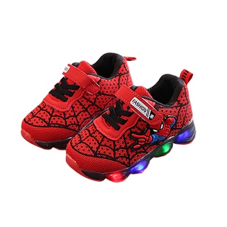 Whe-Kid zapatos de malla transpirable de los niños de rayas zapatillas de deporte antideslizante zapatos de goma brillante zapatos para niños (2)