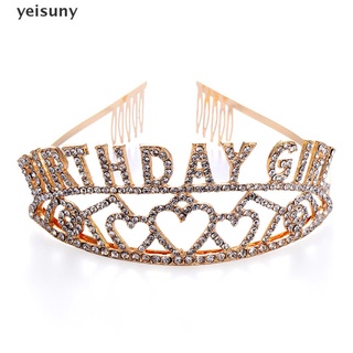 [yei] faja de satén de la reina/niña de cumpleaños con corona de cristal de las mujeres decoración de cumpleaños 586co (1)