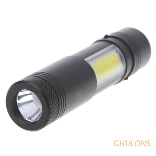 GHULONS 12000 Lumen Mini Linterna XPE + COB LED Antorcha Lámpara Penlight AA/14500 4 Modos