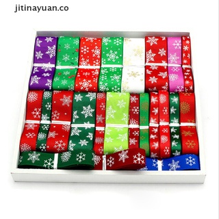 [jitinayuan] 12 yardas de navidad mezclada dorada cinta de regalo diy decoración de navidad regalo de regalo [co]