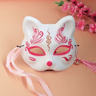 seebaum unisex disfraz protección de fiesta estilo japonés decoración de halloween gato protección 3d con borlas flor de cerezo campana no tóxico pintado a mano cosplay props (9)