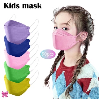 50pcs 5 colores mascarilla para niños al aire libre gotitas y neblina prevención de peces no tejido mascarilla facial