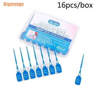 Bigorange (~) 16 pzs cepillos Inter cepillos para limpieza de dientes herramienta de cuidado bucal