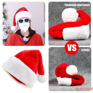 [popular]sombrero De navidad grueso de peluche esponjoso de Santa Claus rojo sombrero decoración adultos niños