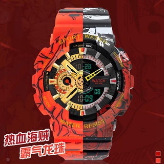 Naruto Watch Wind One Piece reloj electrónico de marca compartida para hombres y mujeres de secundaria
