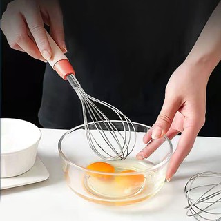 Batidor Manual de acero inoxidable Mezclador de cocina para el hogar Hornear Sopa de huevo Pelador pequeño Plato Tazón Clip Clip anti-escaldado
