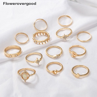fgco 13 unids/set mujeres apilamiento anillos por encima de nudillos anillos rtro diseño simple joyería regalo caliente