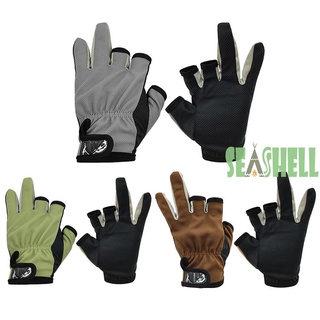 Sea* 1 par de guantes de pesca transpirables antideslizantes para deportes al aire libre/aparejos portátiles