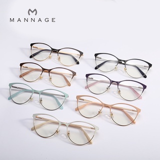 Gafas de marco de aleación de Metal ojo de gato gafas ópticas clásicas gafas transparentes transparentes lentes de mujer hombres gafas (2)