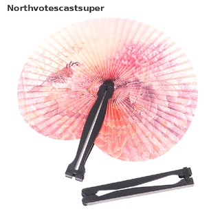 northvotescastsuper 5pcs papel chino plegable ventilador de mano oriental floral fancy fans aleatorios para niños nvcs