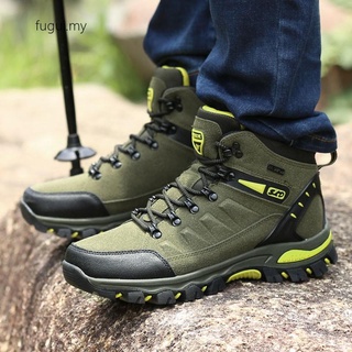 35-45 hombres mujeres zapatos de senderismo impermeable zapatos de deporte de suela gruesa antideslizante botas al aire libre de cuero resistente al desgaste zapatos