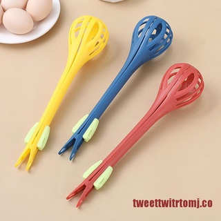 tweet multifuncional manual batidor de huevo dos en uno de cocina pinzas de fideos pinzas