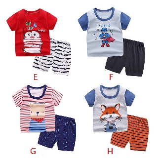 mybaby conjunto de camiseta de manga corta para bebé/niñas+pantalones cortos a rayas/conjuntos casuales (3)
