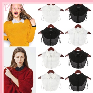 Pink1 Vintage mujeres hombres negro blanco encaje bordado desmontable solapa accesorios ropa camisa Collar falso (1)