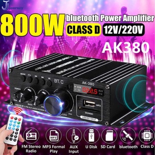 Amplificador De potencia De audio 800W joymi AK380 2 canales Bluetooth clase D/USB/SD Entrada AUX-receptorcompatible