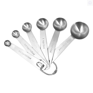 6 pzs juego De cucharas medidoras Para utensilios De cocina/utensilios De cocina resistentes al Calor De acero inoxidable