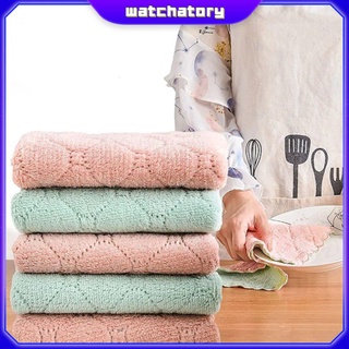 watchatory engrosado toallas de manos hogar y cocina toallitas absorbentes paños de limpieza super absorbentes hogar de secado rápido suave lavado plato toalla