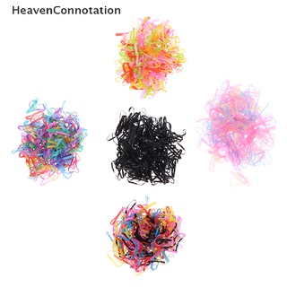 [HeavenConnotation] 1000 piezas de goma desechables bandas elásticas para el pelo anillos banda niños niñas colas de caballo (9)
