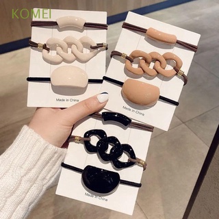 Komei 3 pzs/nuevo juego De lazos Elásticos De Moda simple para el cabello accesorios para el cabello cuerda para el cabello clip elástico/Multicolor