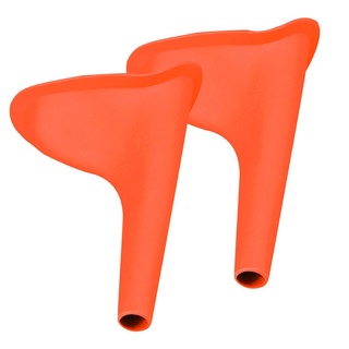 2 pzs orinal portátil para mujer/dispositivo para orinar de pie al aire libre/naranja