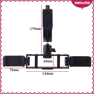 360 Rotation 90 Tilt Three-position Tripod Fixed Clips for 4-6.8inch Phone (6)